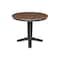 International Concepts 36 in. Solid Wood Round Top Pedestal Table w/12 in. Leaf-30.1 in.High-Dining Height in Hickory/Coal K45-36RXT-23B - alternate 6